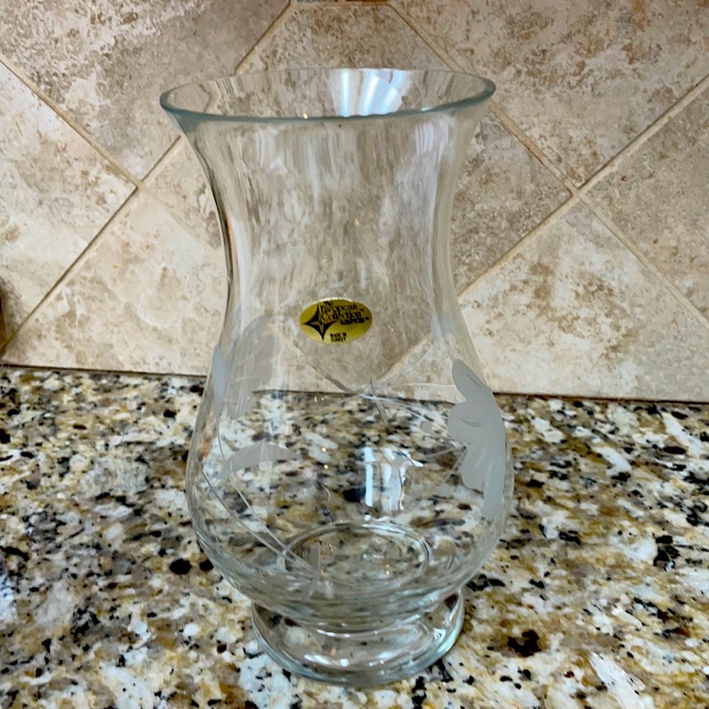 Vintage handcut Turkish crystal vase